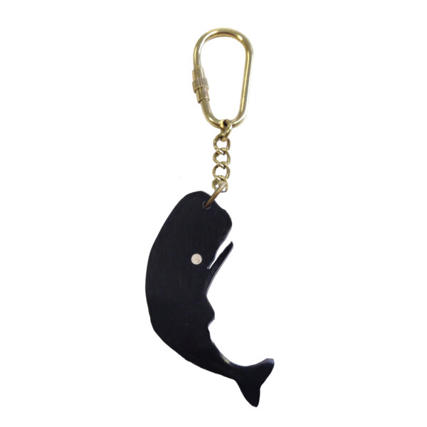 Jewelry Nautical 2″ Horn Whale Keychain