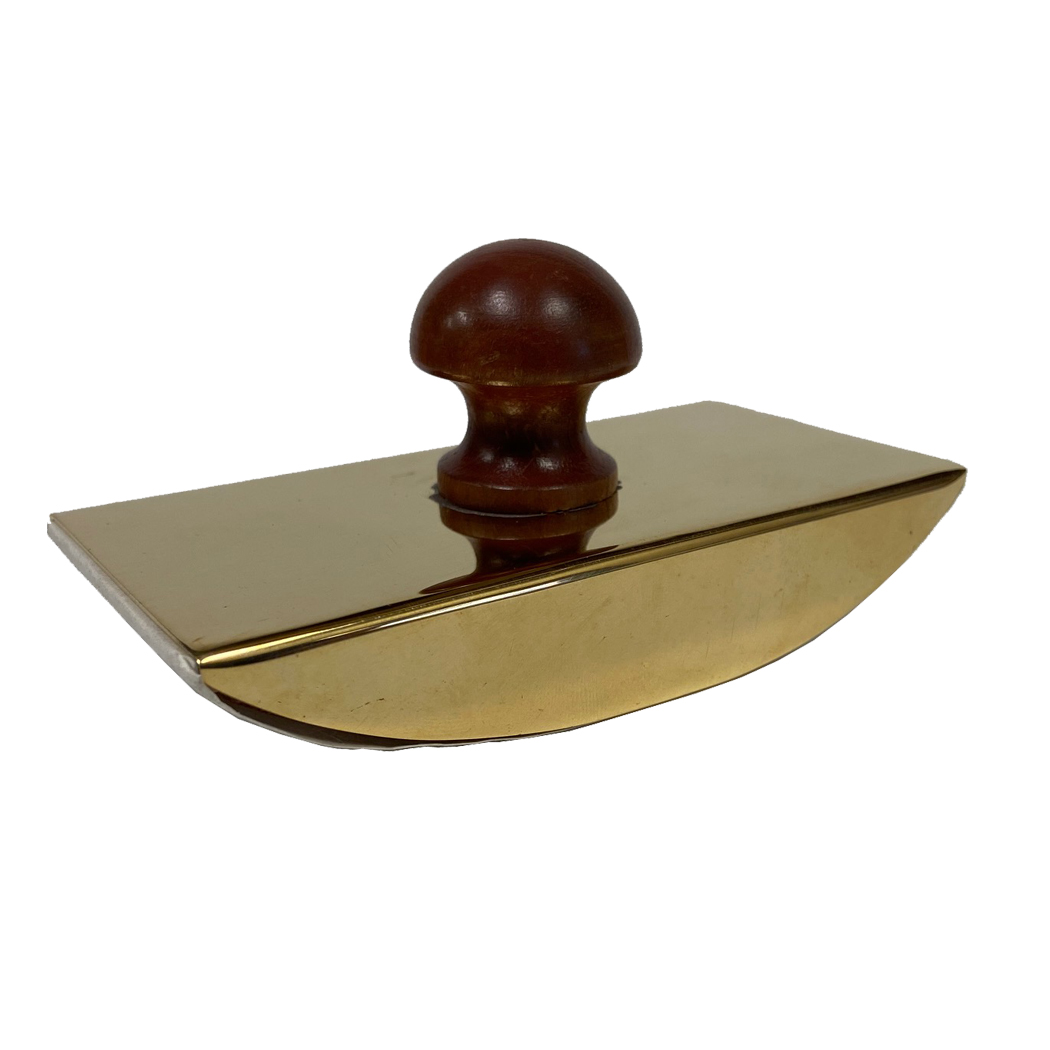 4-1/2 Brass Ink Blotter with Wooden Handle