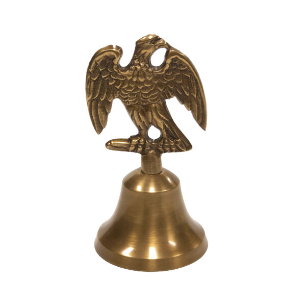 Desk Top Accessories Early American 5″ Antiqued Brass Eagle Hand Bell – Antique Vintage Style