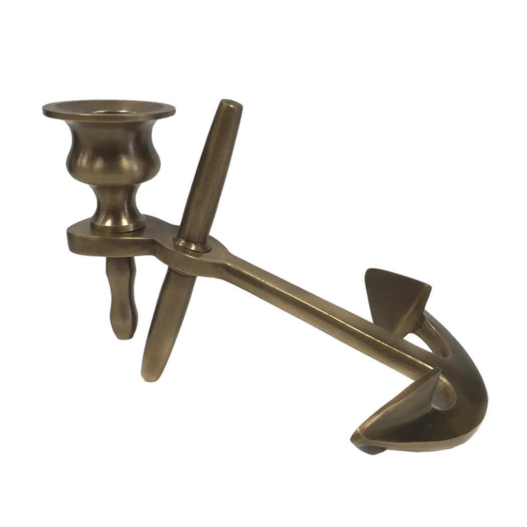 5-1/2 Solid Brass Anchor Candle Stick Holder