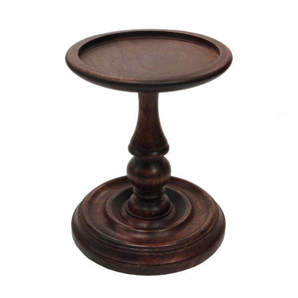 Candles/Lighting Early American 7-1/4″ Wood Turned Candle Stand- Antique Vintage Style