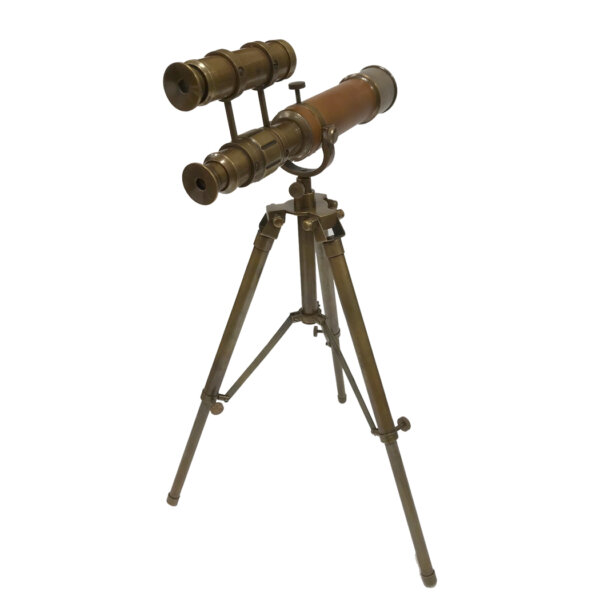 Telescopes Nautical 9-1/2″ Table Top Solid Brass Telescope on Adjustable Tripod Stand – Antique Reproduction