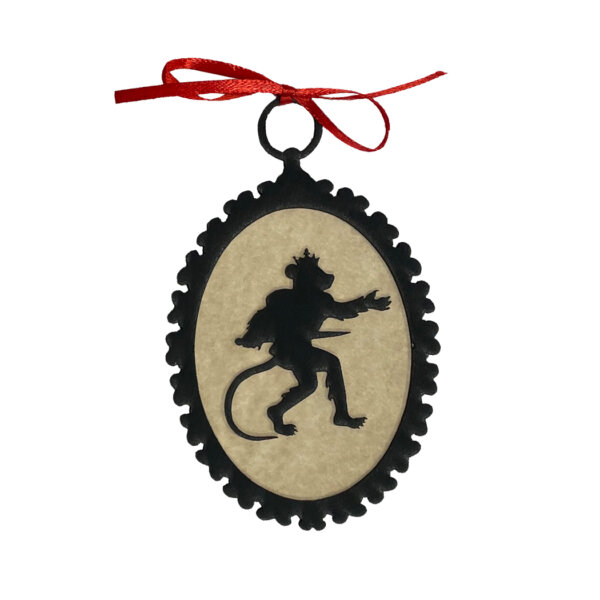 Christmas Decor Christmas 10 Nutcracker Christmas Silhouette Ornaments with Antiqued Paper and Red Ribbon