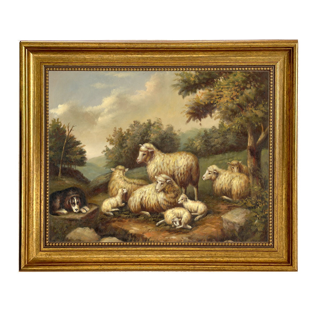 Farm/Pastoral Early American Sheep in a Landscape ...