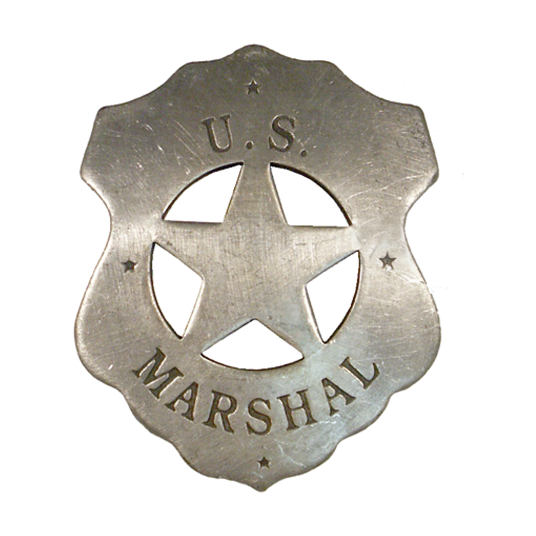 Early American Life Early American US Marshall Badge with Star- Antique Vintage Style ...