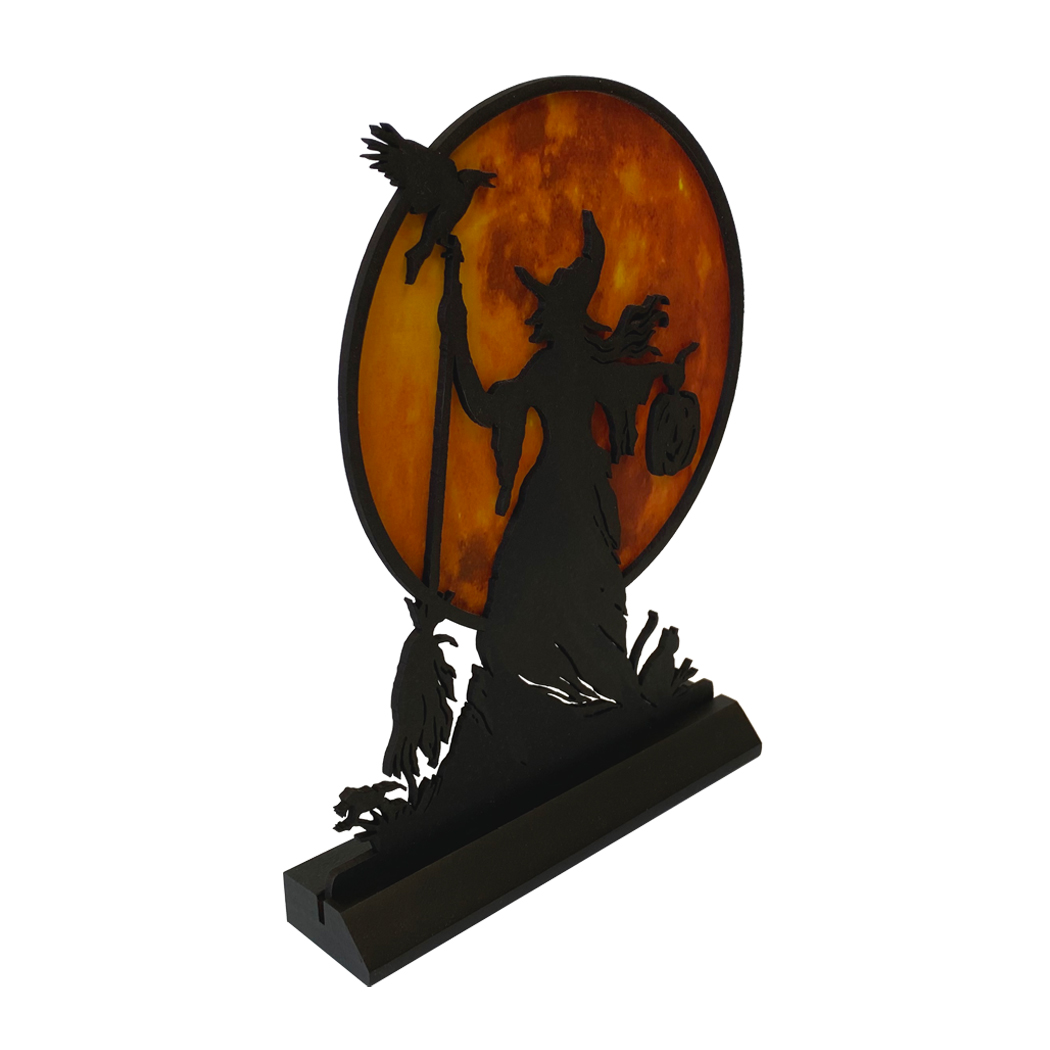 Halloween Decor Halloween Wicked Witch Moon with Moon Silhouette Halloween T ...