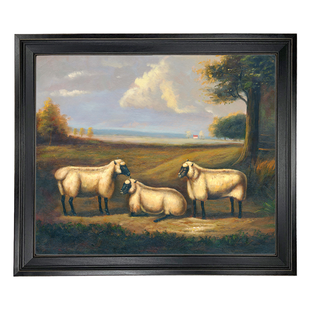 Farm/Pastoral Farm Three Prize Sheep Primitive ...