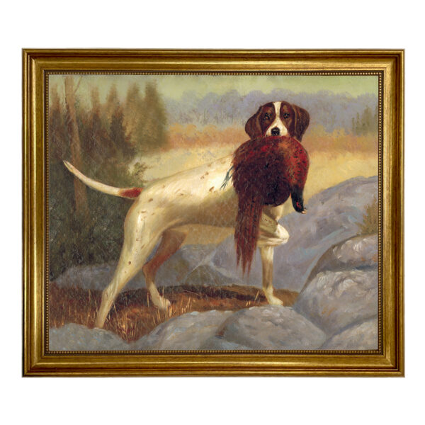 Cabin/Lodge Dogs/Cats Pointer with Pheasant