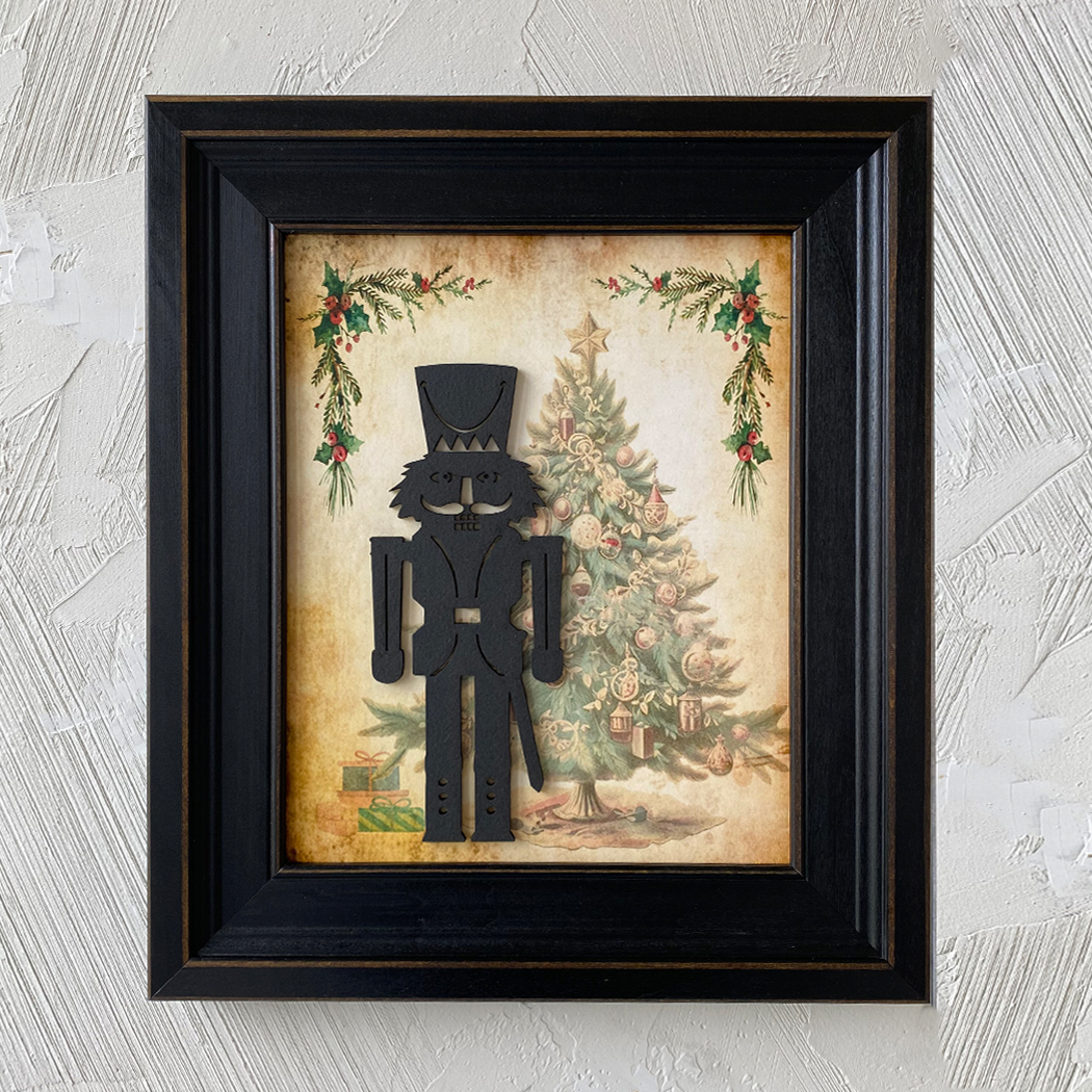 Christmas Christmas The Nutcracker Framed Wood Silhouette ...