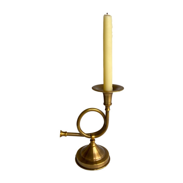 Candles/Lighting Early American 8-1/4″ French Horn Fox Hunt Candle Stick Holder