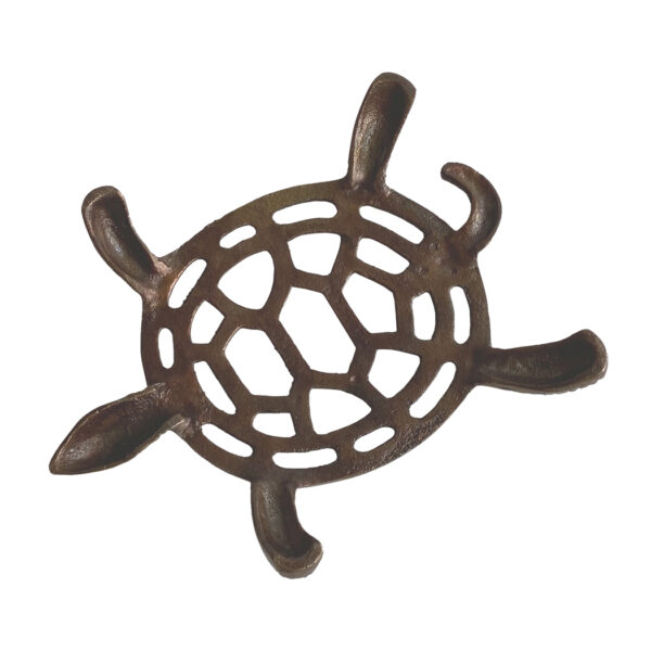 Trays & Barware Nautical 7-1/2″ Antiqued Brass Tortoise Turtle Trivet