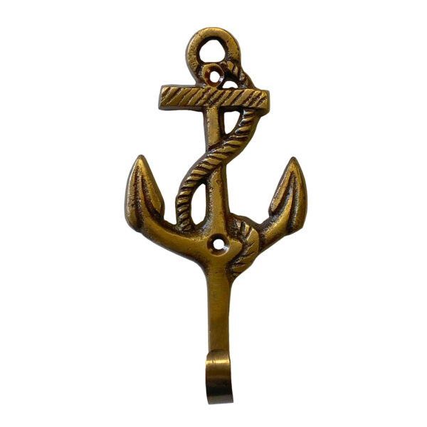 Nautical Decor & Souvenirs Nautical 4-1/4″ Antiqued Brass Anchor Hook