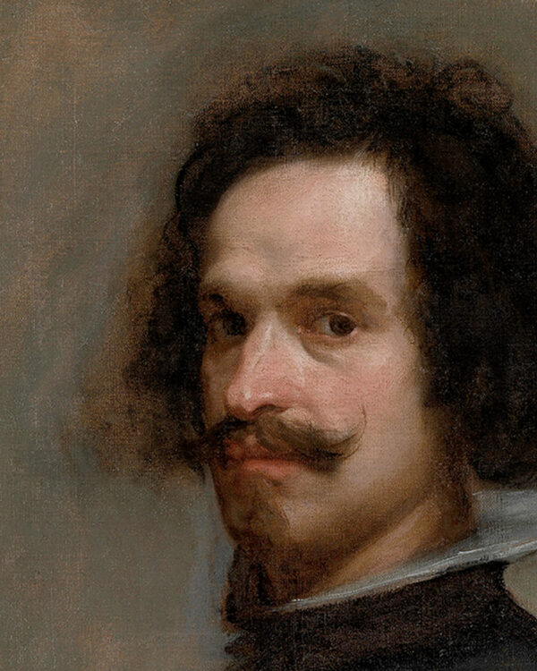 Painting Prints on Canvas Moody Portrait of a Man, Possibly a Self-Portrait by Velazquez