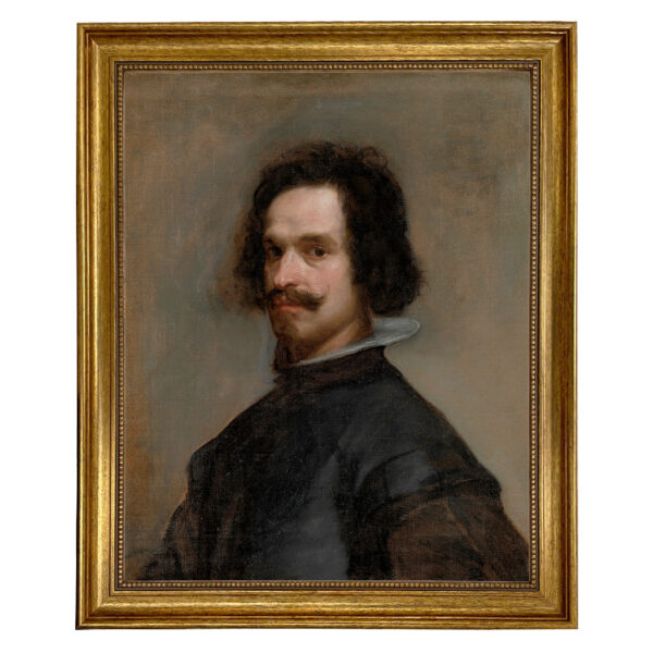 Painting Prints on Canvas Moody Portrait of a Man, Possibly a Self-Portrait by Velazquez