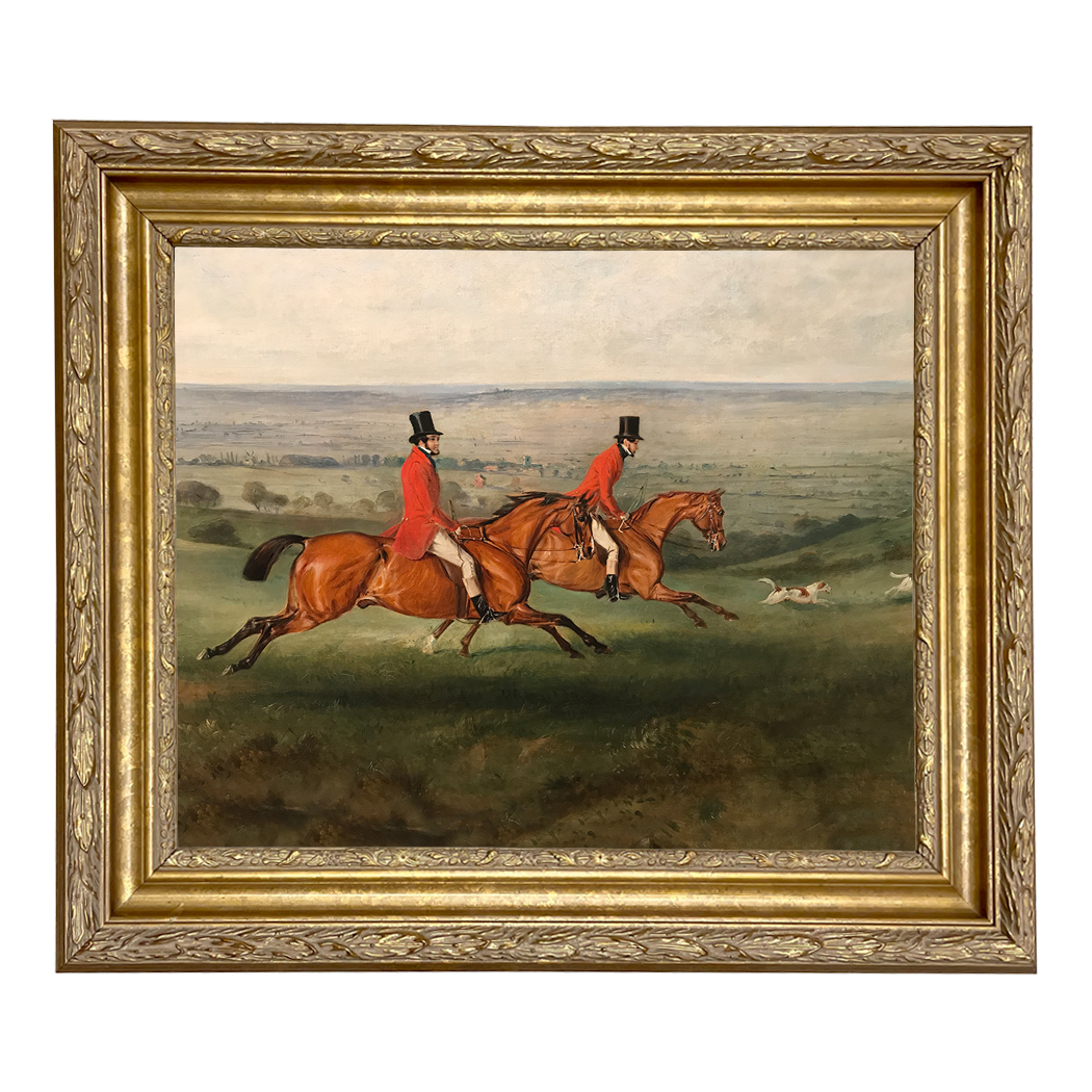 Equestrian/Fox Equestrian Across the Meadow