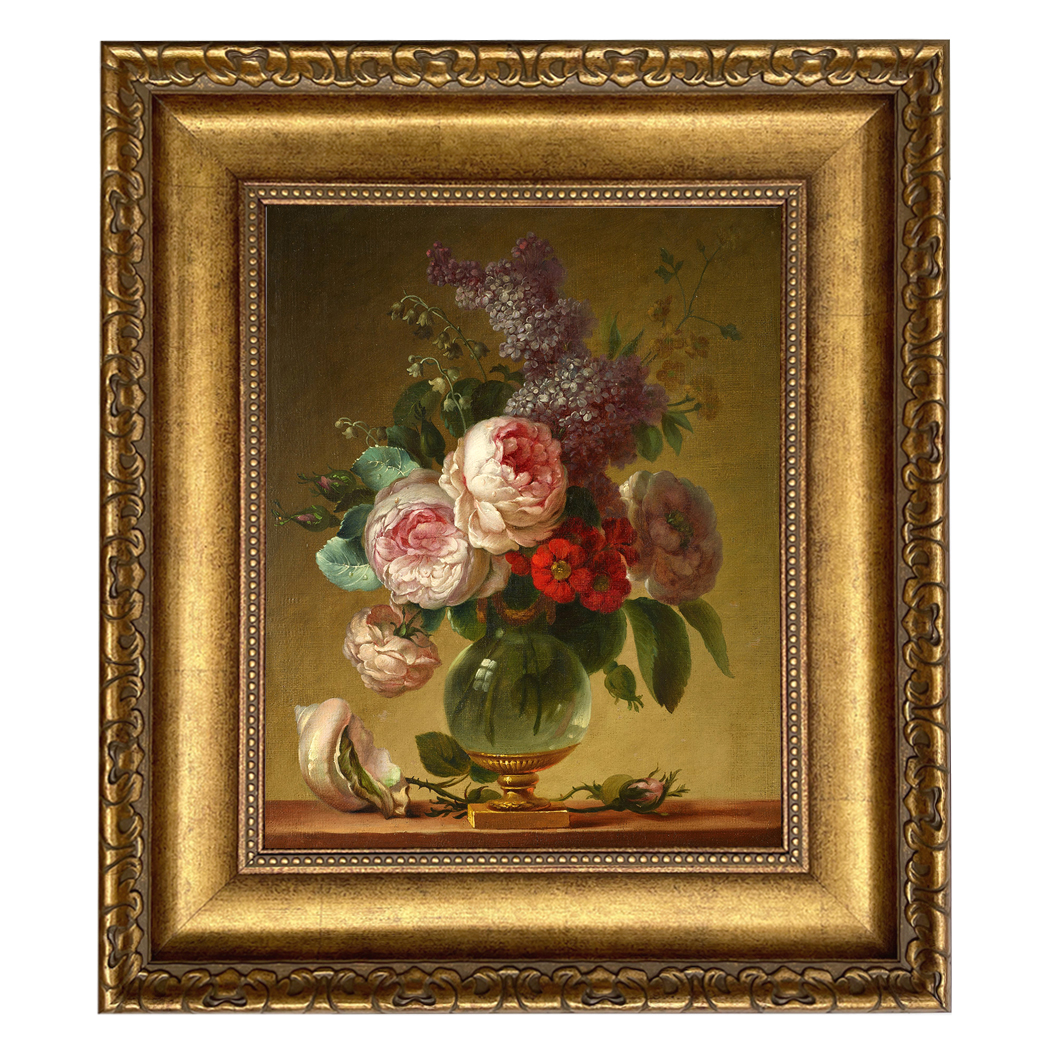 Painting Prints on Canvas Botanical/Zoological Floral Still Life with Lilacs and Peonies ...