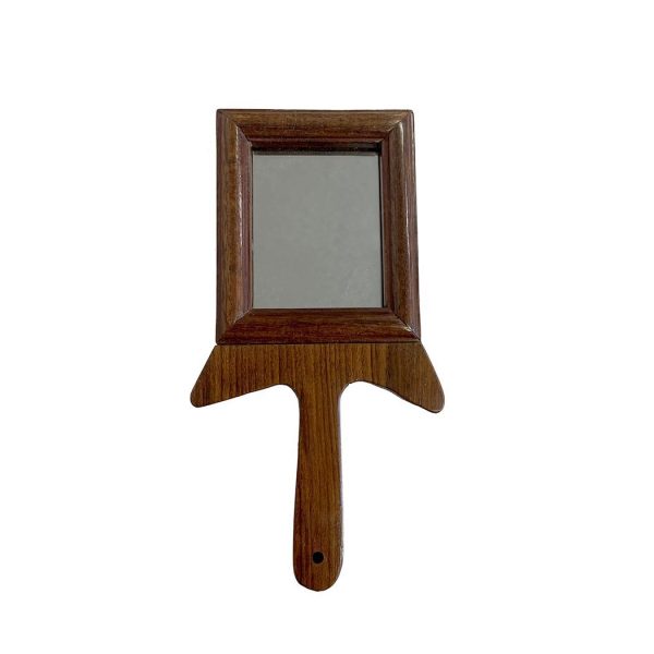 Decor Early American 7″ Solid Wood Colonial Hand Mirror – Antique Reproduction