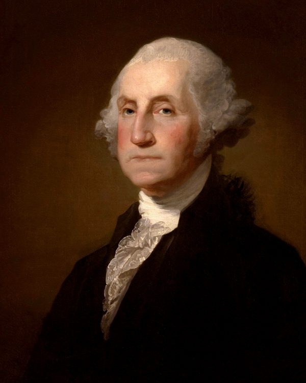 Painting Prints on Canvas Revolutionary/Civil War George Washington by Gilbert Stuart (American, 1755-1828)