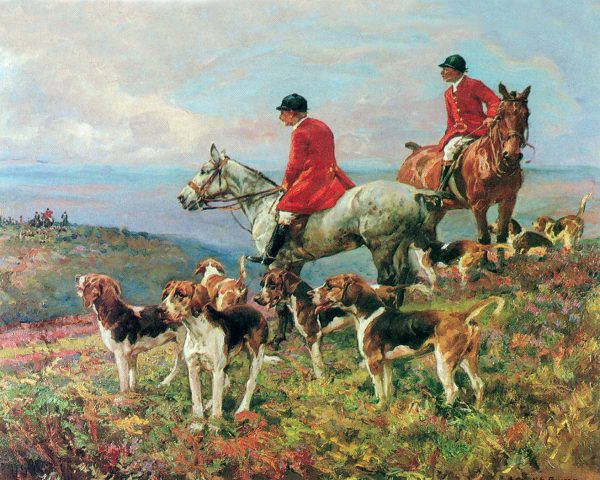 Equestrian/Fox Equestrian Hunting Scene (c. 1908)