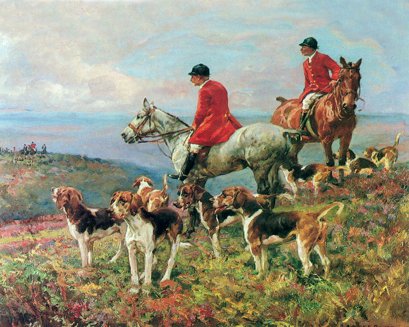 Equestrian/Fox Equestrian Hunting Scene (c. 1908) ...