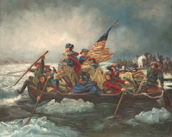 Painting Prints on Canvas Early American George Washington Crossing the Delaware After Emmanuel Leutze