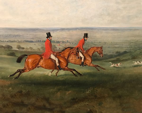 Equestrian/Fox Equestrian Across the Meadow