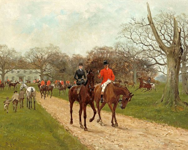 Equestrian/Fox Equestrian Setting Off by Thomas Blinks