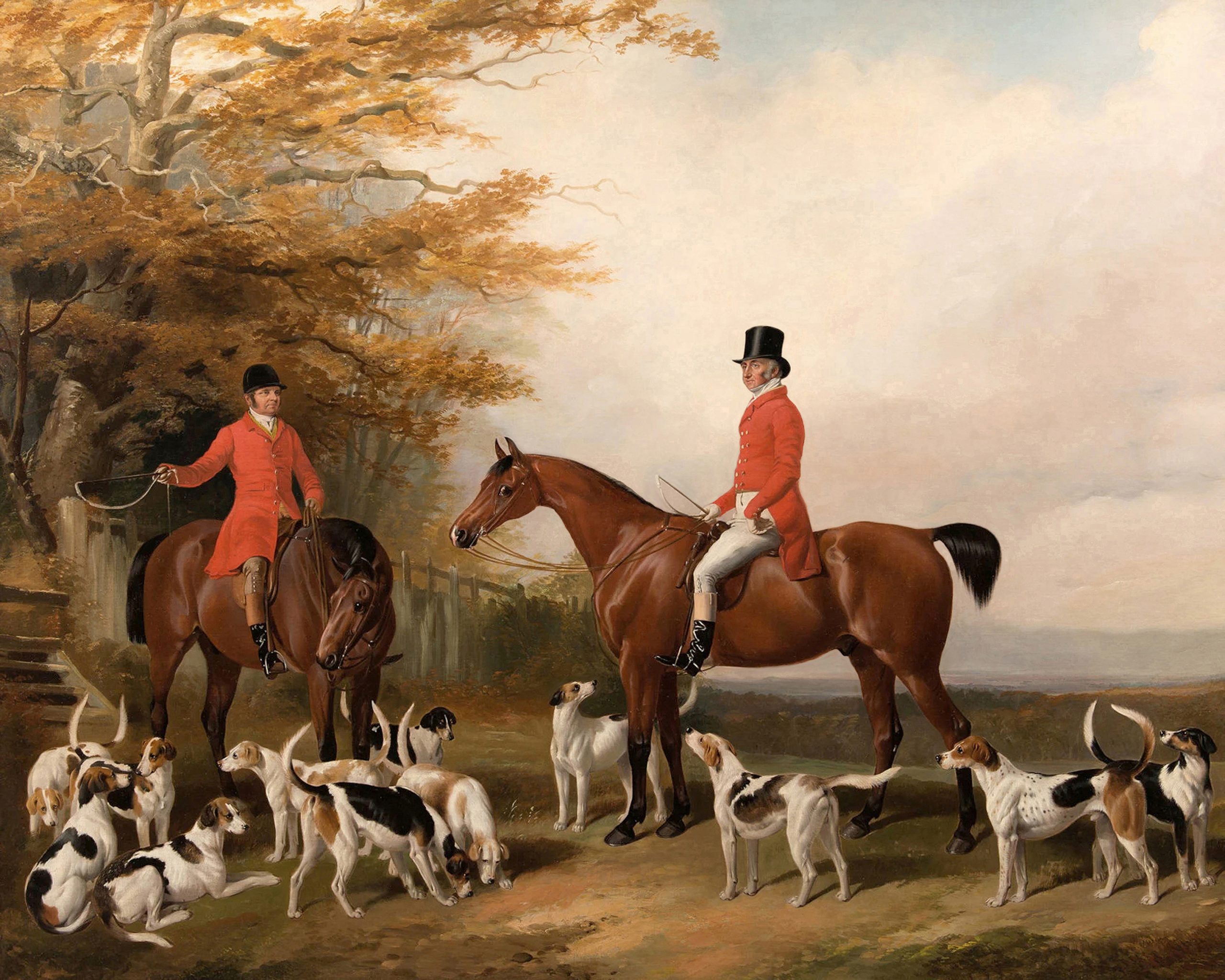 Equestrian/Fox Equestrian The Meeting Fox Hunt Scene