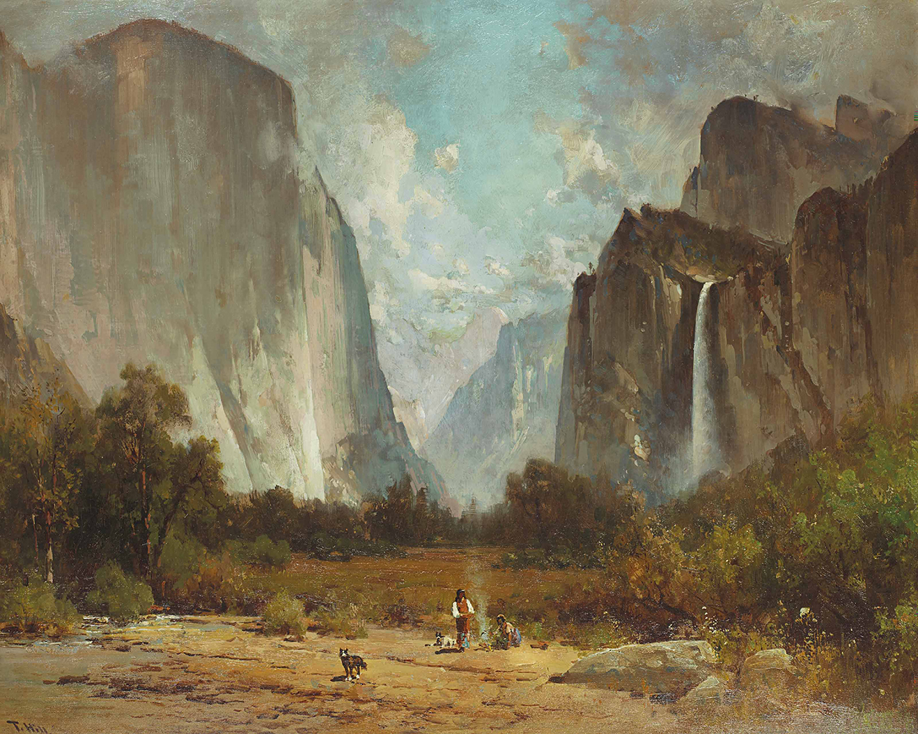 Cabin/Lodge Landscape Yosemite Valley Landscape by Thomas Hill