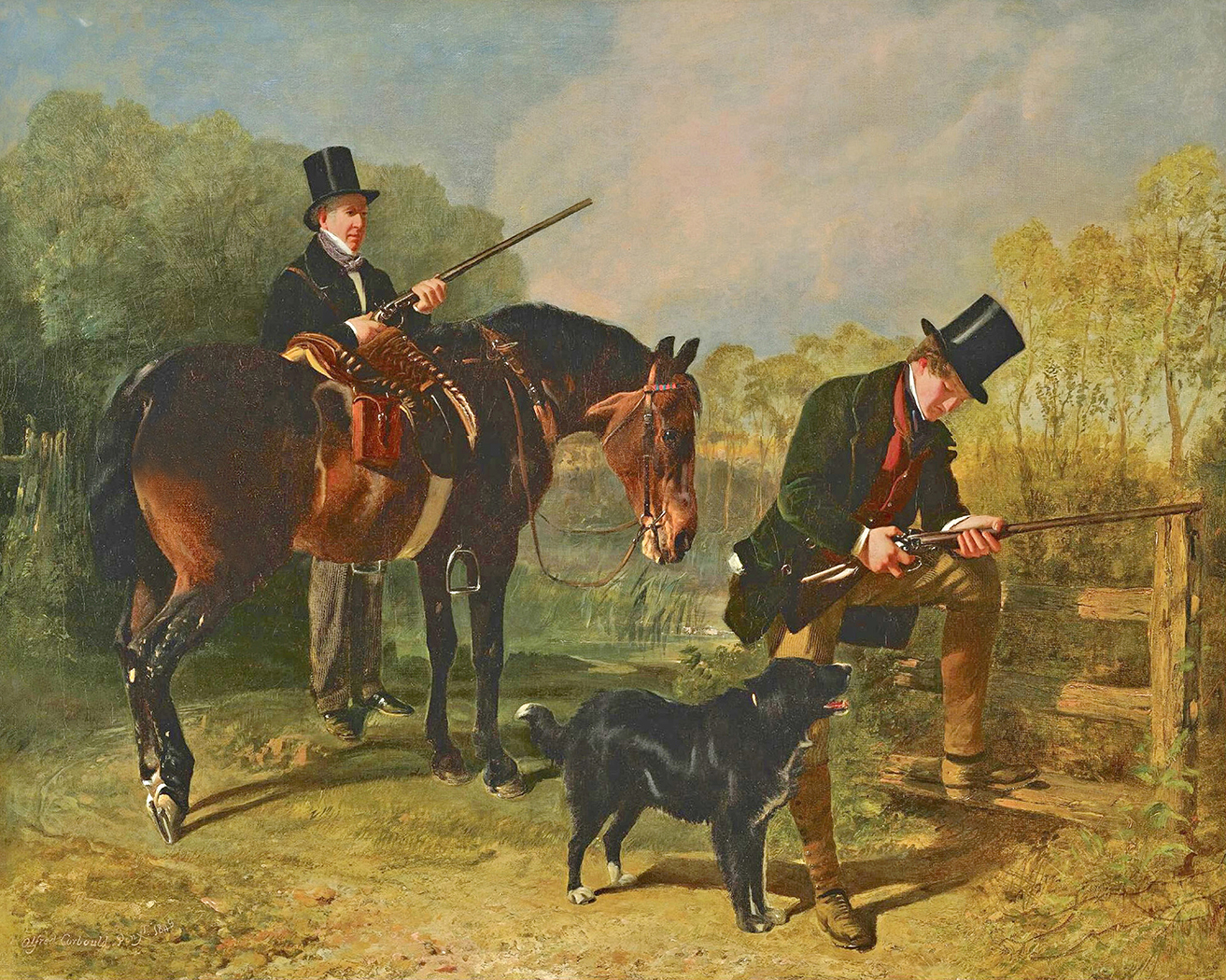 Cabin/Lodge Dogs October by Alfred Corbould