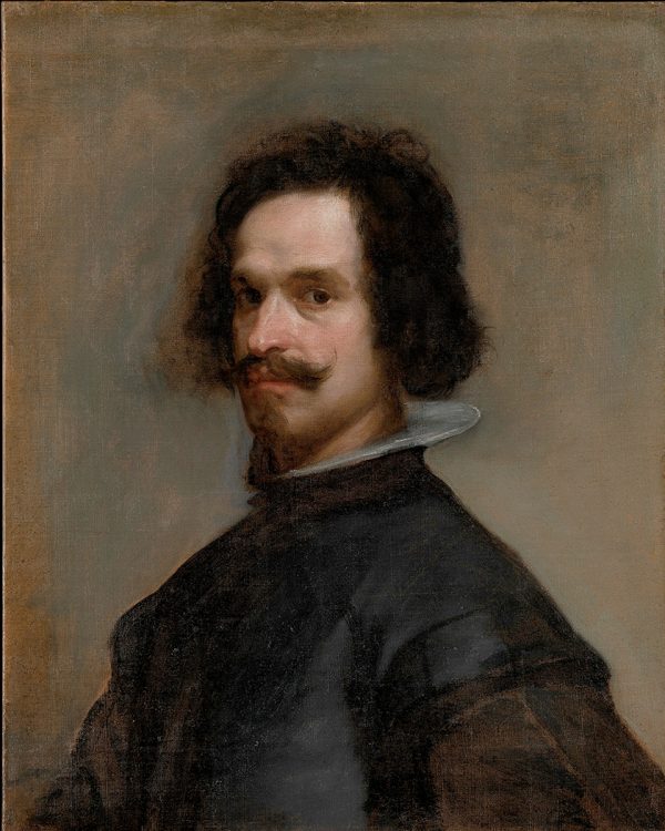 Painting Prints on Canvas Moody Portrait of a Man, Possibly a Self-Portrait by Velazquez