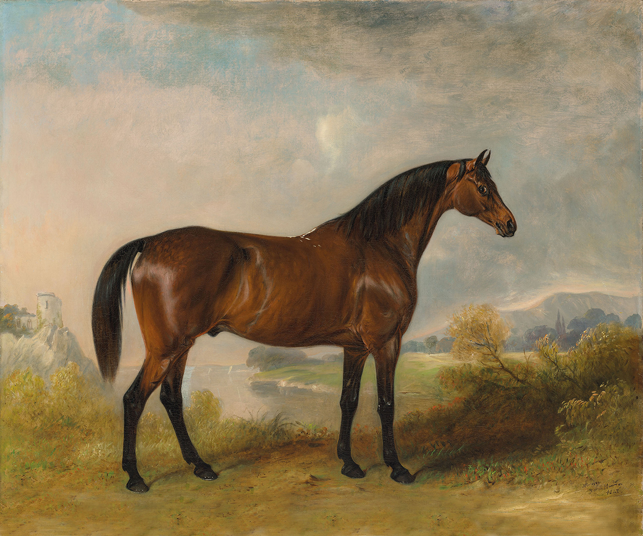 Equestrian/Fox A Bay Hunter by John Ferneley Sr.