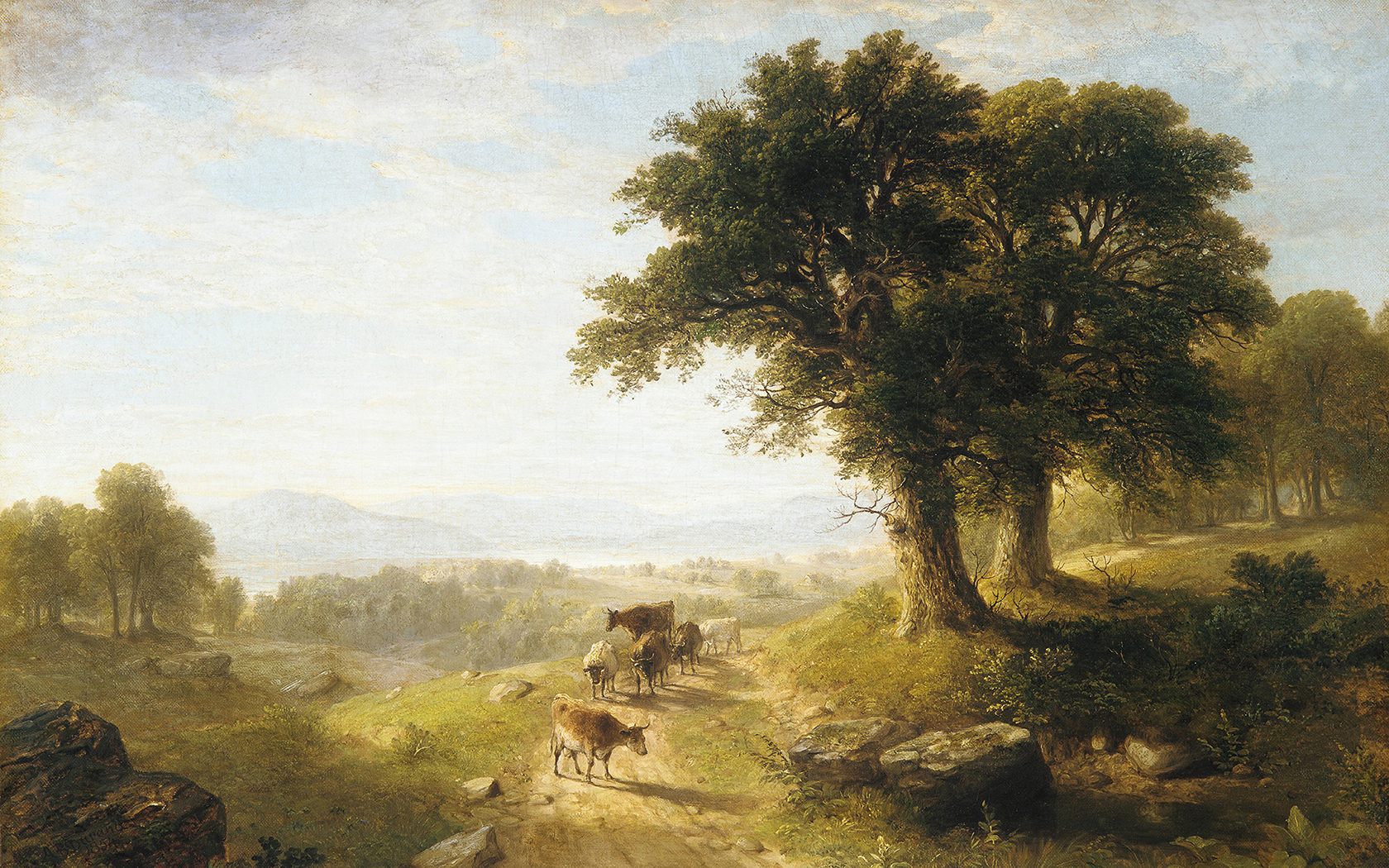 Farm/Pastoral River Scene by Asher Durand Nature Landscape ...