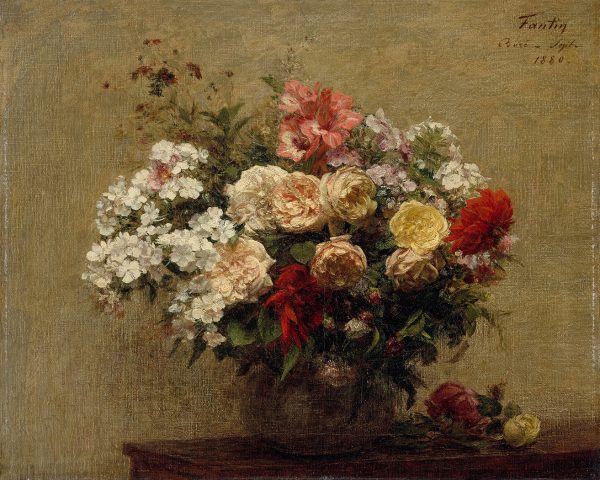 Painting Prints on Canvas Summer Flowers by Henri Fantin-Latour (French, 1836-1904)