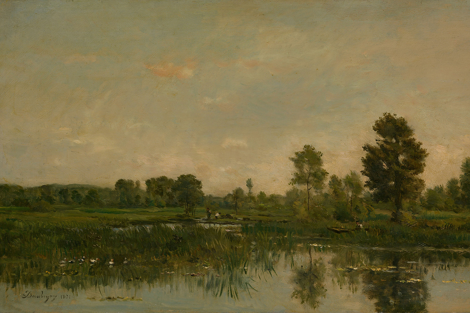 Landscape Landscape Marsh with Ducks French Landscape ...