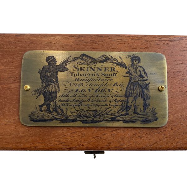 Decorative Boxes Lodge 6-1/4″ Wood Box with Vintage Tobacco Advertisement