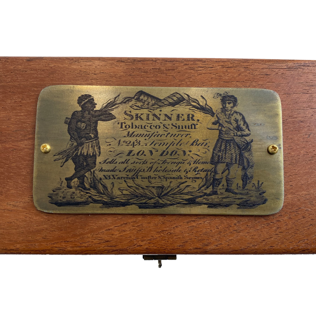 Decorative Boxes Lodge 6-1/4″ Wood Box with Vintage Tobacco Adverti ...