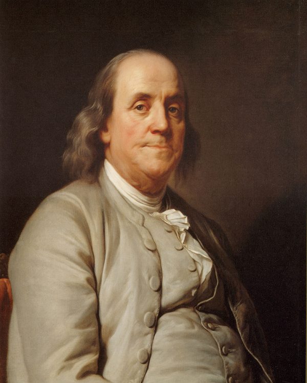 Painting Prints on Canvas Revolutionary/Civil War Benjamin Franklin by Joseph Siffrein Duplessis