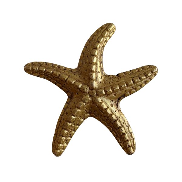 Paperweights Botanical/Zoological 3-3/4″ Antiqued Brass Starfish Paper Weight