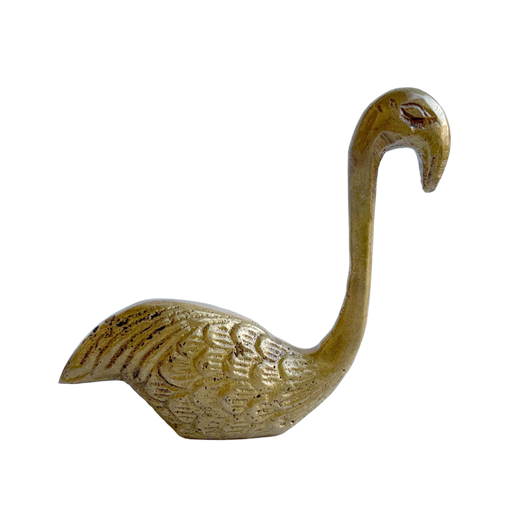 Paperweights Botanical/Zoological 3″ Antiqued Brass Flamingo Paper Weight ...