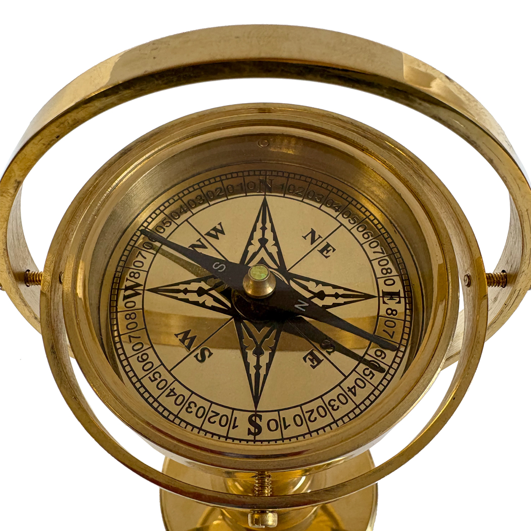 Compasses Nautical 6-1/2″ Polished Brass Gimbal Compass ...