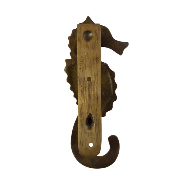 Nautical Decor & Souvenirs Nautical 5-1/2″ Antiqued Brass Seahorse Door Knocker