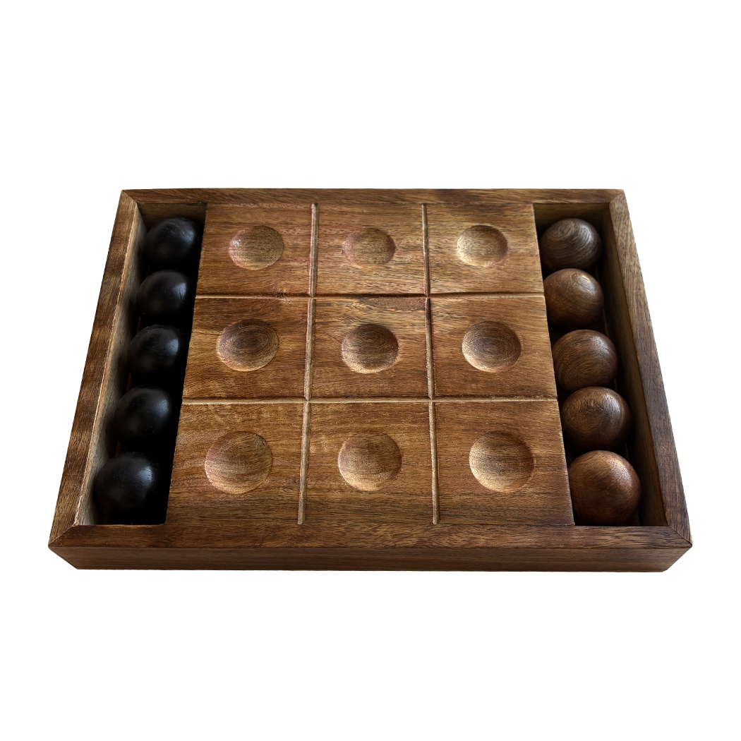 Toys & Games Lodge 11-3/4″ Mango Wood Tic Tac Toe Board ...