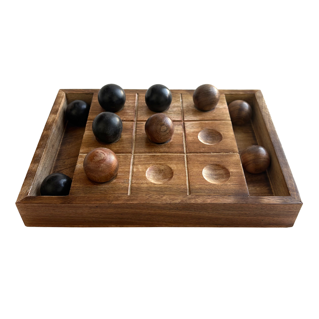 Toys & Games Lodge 11-3/4″ Mango Wood Tic Tac Toe Board ...