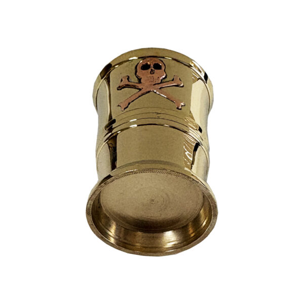 Drinkware & Plates Nautical 1-7/8″ Brass Rum Cup with Skull and Crossbones