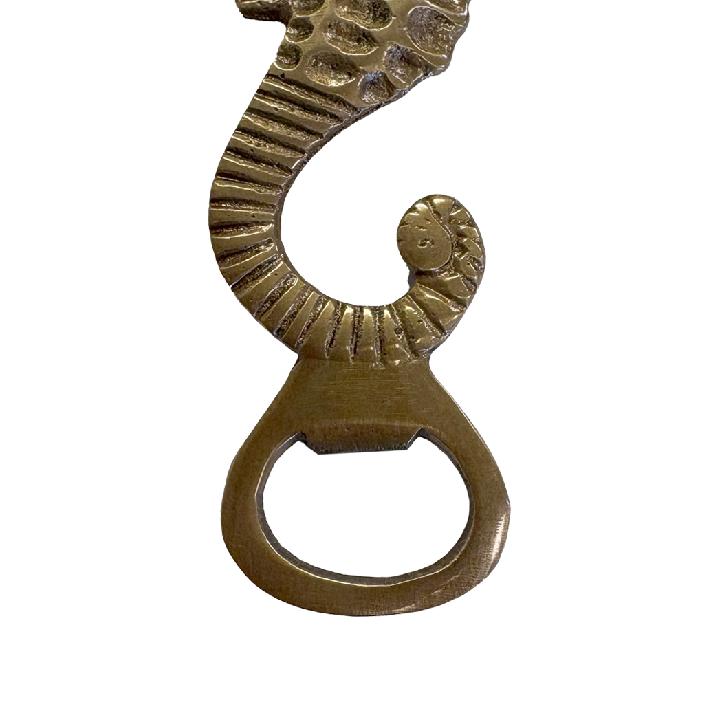 Nautical Decor & Souvenirs Nautical 6″ Antiqued Solid Brass Sea Horse Bottle Ope ...