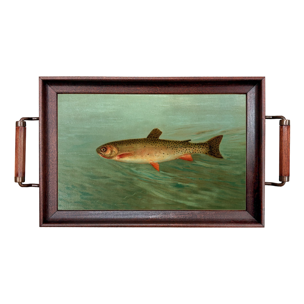 Lodge & Equestrian Decor Cutthroat Trout Decorative Wood Tray with Wood and ...