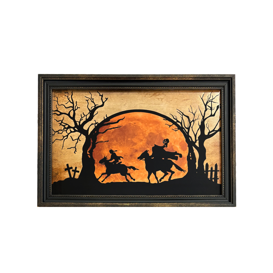 Framed Silhouettes Halloween Sleepy Hollow Headless Horseman Framed Silhouette  ...