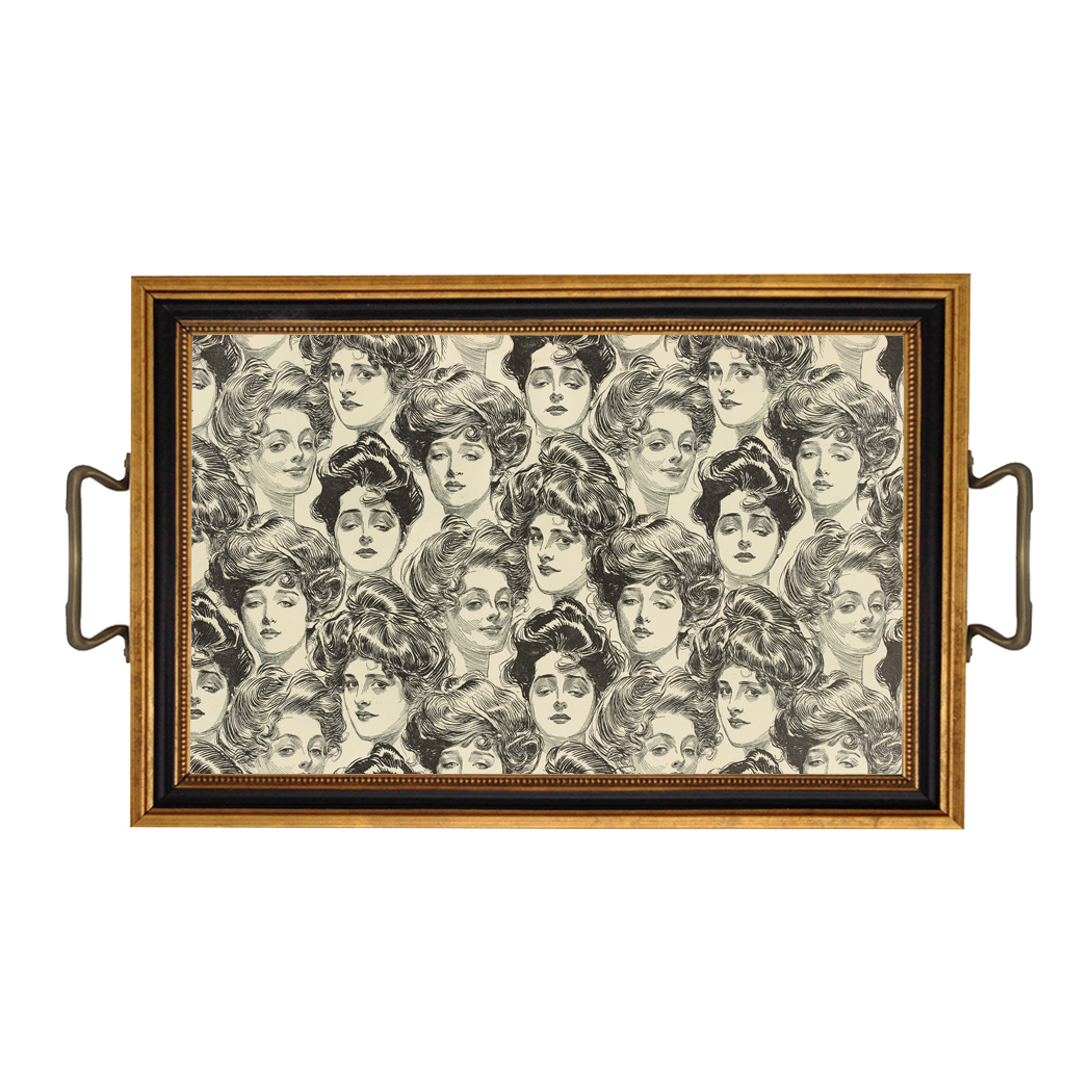 Trays & Barware Decorative Tray Art Nouveau Vintage Gibson Girl Decorative Tray |  ...