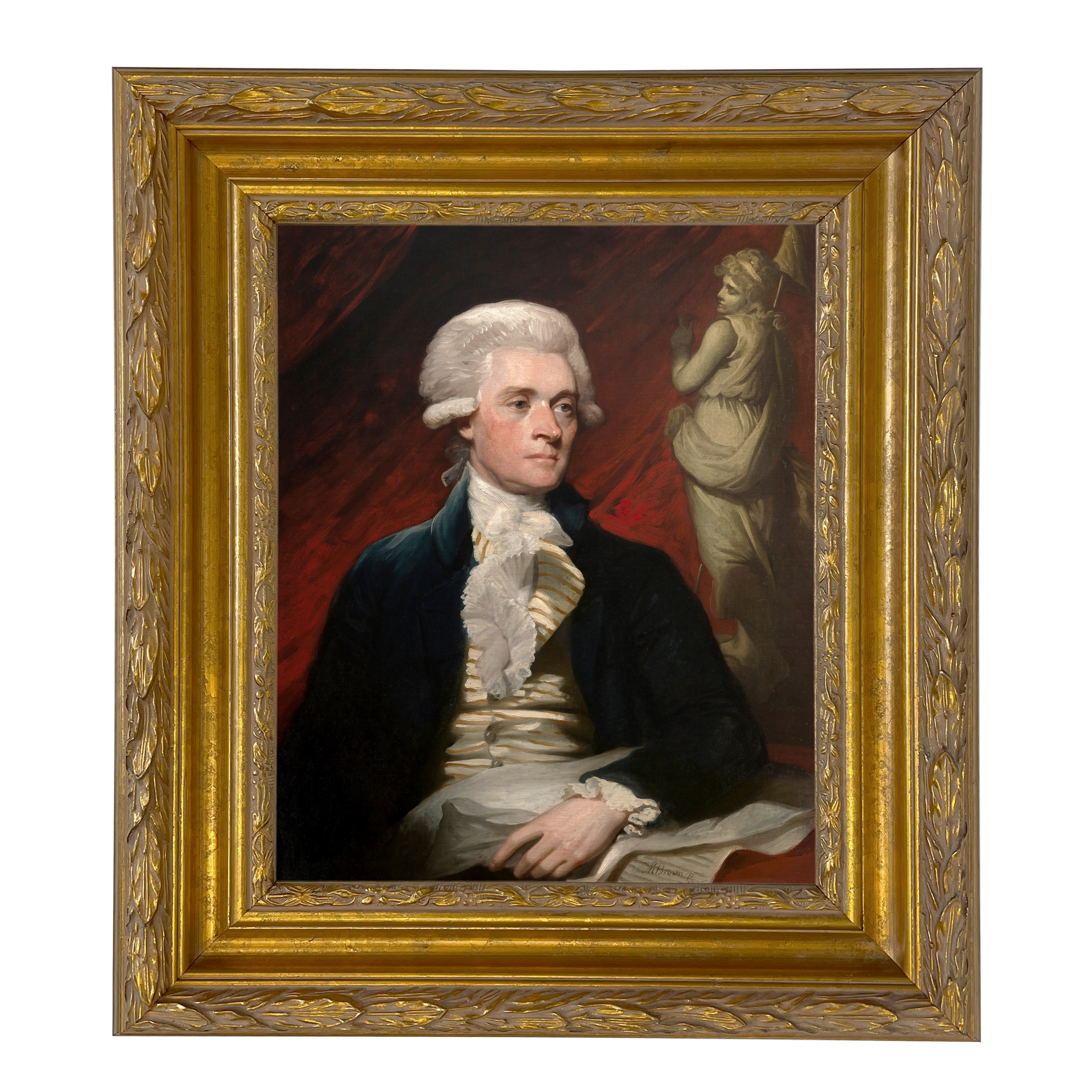 Painting Prints on Canvas Revolutionary/Civil War Thomas Jefferson by Mather Brown (American, 1761-1 ...